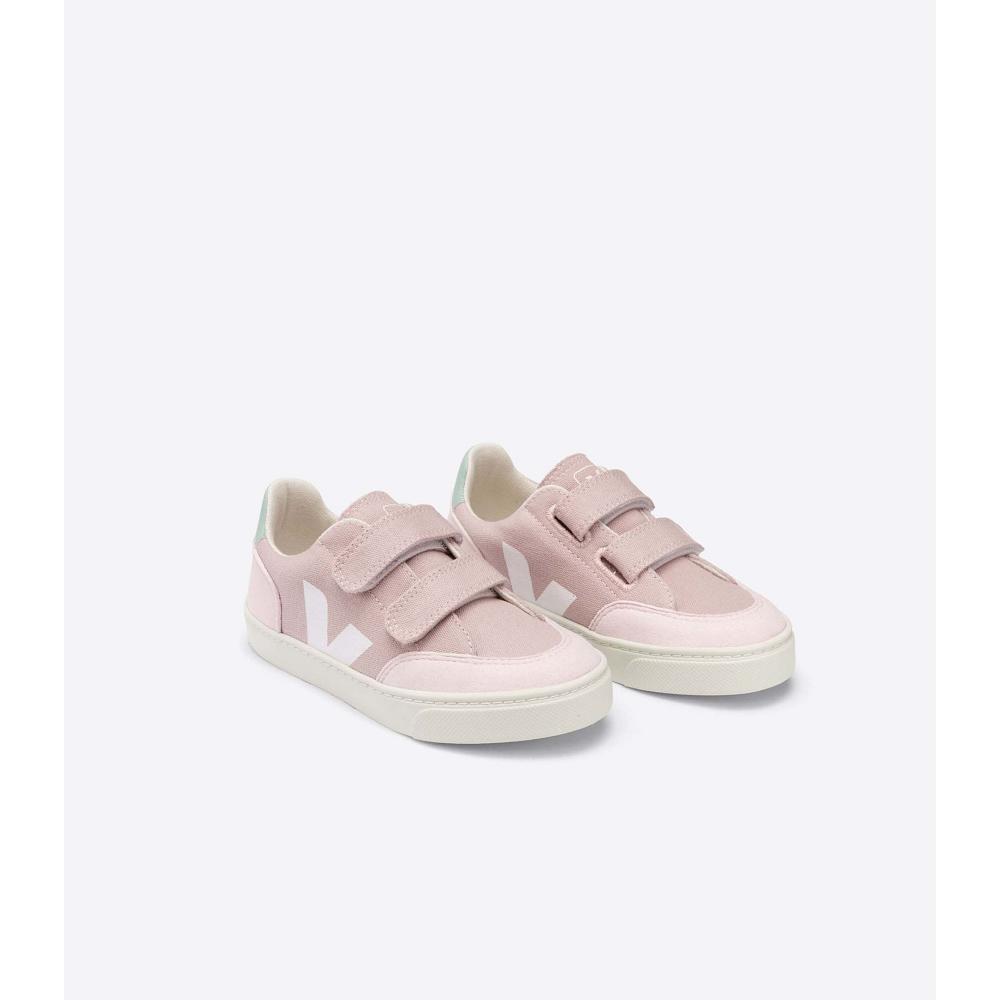 Veja V-12 CANVAS Kids' Sneakers Pink | NZ 872NWY